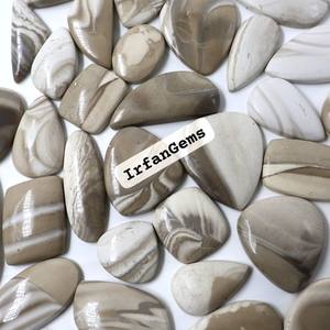 Wholesale Natural Flint Agate Cabochon Smooth Hand Polished Semi Precious Loose Gemstones Flat Back Smooth Design Flint Jasper - Product Image 3