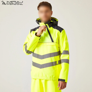 Yellow Color 6 Waterproof <b>Hi</b>-Viz Pullover Style Custom Logo Good Supplier Trendy High Visibility Yellow Reflective Safety <b>Jacket</b> - Product Image 3