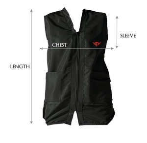 Men's <b>Black</b> Sleeveless Zipper <b>Vest</b> with Pockets Winter Stand Collar Solid Casual Outer Wear Front Logo Regular Length - Product Image 1