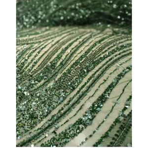 Elegant Georgette Woven <b>Fabric</b> for Bridal Dresses Parties & Dance Costumes-Shiny Sequin Quick-Dry Medium <b>Weight</b> - Product Image 1