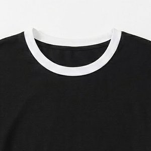 Nuevas Camisetas de Moda Casual para Mujer al por Mayor, Primavera Verano, Manga Corta, Cuello Redondo, Camisetas de Moda 100% Algodón, Ropa Básica para Exteriores - Product Image 6