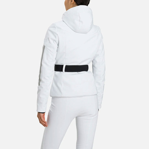 Chaqueta de Esquí para Mujer, Ropa Exterior para Snowboard, Blanca, con Capucha, Transpirable, Impermeable, Cortavientos, con Botones, Ligera, Abrigo Térmico de Invierno - Product Image 3