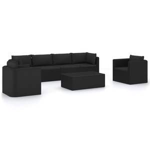Ensemble de salon de jardin moyen en acier thermolaqué noir – Série de mobilier - Product Image 2