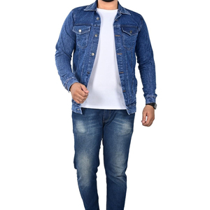Veste en jean pour homme, confortable, décontractée et élégante pour l'automne, style délavé, simple boutonnage - Product Image 2