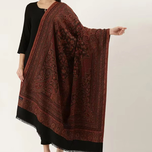 Luxury Women Kashmiri Pashmina Shawl Digital Print Floral Pattern Winter Warm <b>Wrap</b> Durable Soft Elegant Daily Use - Product Image 4