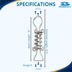สปริงสั้นสแตนเลส - สปริงดึงฝาครอบสระขนาดกะทัดรัด - Product Image 2