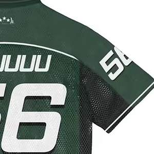 Camiseta de fútbol profesional de malla con estampado por sublimación, personalizada, estilo urbano, de corte holgado - Product Image 6