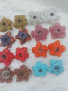 Cuentas de cristal de 40 mm con diseño de conejo y flores, redondas, para bricolaje, en plateado, rojo y dorado, con patrón cuadrado, para fabricación de joyas, listas para enviar al por mayor. - Product Image 5