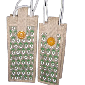 Porta Botellas de Yute Resistente y Sostenible para Viajes, Escuela, Oficina y Uso al Aire Libre - Product Image 1