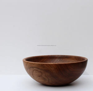 Bols à mélanger avec cuillère pour fruits Saladier avec serveurs Set Golden Print Resin Mango Wood Solid Party Wooden Bowls - Product Image 1