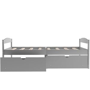 Letto a piattaforma singolo con due cassetti - Product Image 6