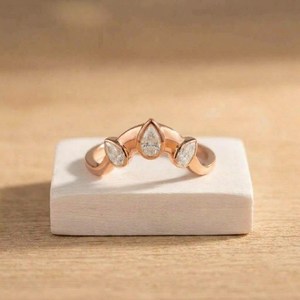Anillo de Compromiso con Diamante Cultivado en Laboratorio, Corte Pera Brillante, Engaste en Bisel, 0.70 CT, Oro Sólido de 10K, 14K, 18K, Claridad E, VVS, Joyería Fina - Product Image 2