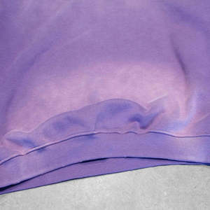 Sudadera con Capucha Extra Grande para Hombre, Color Morado Sólido, Algodón French Terry, Estilo Casual Urbano, Corte Regular, para Otoño - Product Image 3