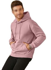 Heavy Fleece 100% Cotton Winter Plain <b>Pink</b> <b>Hoodies</b> <b>Men's</b> Oversized Zipper-Up Bulk Wholesale Streetwear OEM Production Low MOQ - Product Image 2