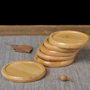 REHMAN CRAFT Natural Bamboo Coasters Raised Edge Heat-Resistant Handmade <b>Cup</b> <b>Mat</b> Set for Coffee Tea Home Kitchen Natural Wood - Product Image 6