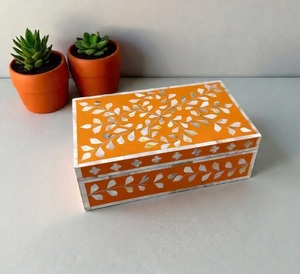 Premium Quality Jewelry Box With MOP & Resin Inlay Magnetic Closure Home Decor & Christmas Decor Jewelry Display <b>Storage</b> Boxes - Product Image 1