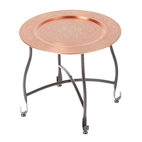 Neuer Hochwertiger Umweltfreundlicher Moderner Metall-Couchtisch Edelstahl-Basis Wohnzimmermöbel Kupferbeschichtetes Ätzdesign