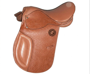 Selle d'endurance anglaise polyvalente avec cuir confortable et arceau en bois pour l'équitation - Product Image 2