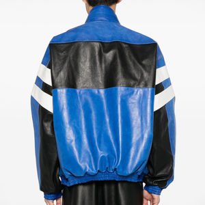 แจ็คเก็ตหนังคุณภาพสูงสำหรับผู้ชาย รุ่นปี 2026 OEM แบบซิป ทรงโอเวอร์ไซส์ กันน้ำ สไตล์สตรีทแวร์ - Product Image 4