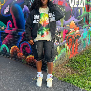 OEM Wholesale Top Trending Custom Hoodie Vintage Heavyweight Oversized 380 Gsm Cotton Polyester Fabric Hooded Winter <b>Hoodies</b> - Product Image 3