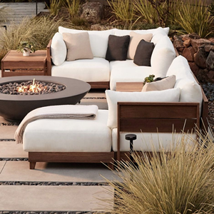Juego de Sofás Seccionales de Teca de Lujo para Exteriores, Muebles Modernos para Patio, Terraza, Resort, Hotel, Villa y Jardín - Product Image 1
