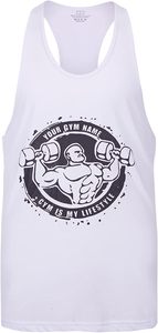 Débardeur de musculation pour homme en coton tricoté 100 %, sans manches, pour la gym, avec logo personnalisé, respirant et léger - Product Image 2
