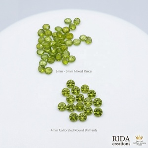 Piedras de Peridoto Verde Natural Premium de 2mm-5mm, Mixtas y Calibradas, Corte Redondo, Certificadas por IGI, Creaciones Rida - Product Image 2