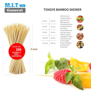 Bamboo Skewers Natural Food Grade Strong Smooth Surface Eco Friendly for <b>BBQ</b> Grill Party Kitchen Use - Product Image 3