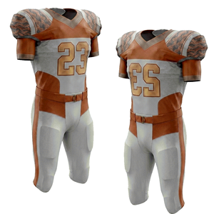 Uniforme de football américain de haute qualité OEM, 100 % polyester, couleur unie, pour hommes - Product Image 5