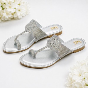 Sandales plates à plateforme en strass argentés pour femmes et filles, à bout ouvert, multicolores, pour l'été, la plage et les sorties en plein air - Product Image 4