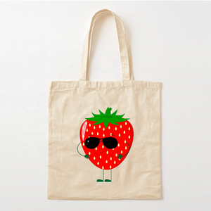 Bolso Tote reutilizable de lona de algodón orgánico biodegradable con logotipo impreso personalizado y asa de transporte al hombro - Product Image 4