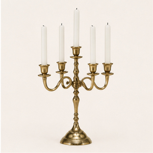 5 Arm Gold Metal Candelabra Centerpiece for Wedding <b>Table</b> Decoration Elegant <b>Tall</b> Aluminum Candlestick Holder Event Supplies - Product Image 3