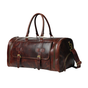 Bolsa de Viaje de Cuero Genuino para Exteriores, Bolsa de Negocios, Bolsa de Lona para Hombre con Forro de Poliéster, de Lujo, al por Mayor - Product Image 1