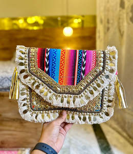 Bolso bohemio, bolso étnico gitano, BANJARA, bolso de mano elegante, bolso Tribal, bolso de mano Vintage, bolso de mano tejido a mano, bordado por Artesanías de lujo - Product Image 6