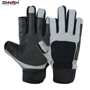 Rowing Boat Fishing <b>Kayaking</b> All Water Sports-Perfect UV Protection PU Leather <b>Gloves</b> Hook Loop Closure Breathable - Product Image 3