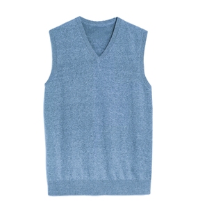 Chaleco de Punto Personalizable para Hombre, Cuello en V, Sin Mangas, de Alta Calidad, Transpirable, de Algodón, Informal, para Otoño - Product Image 3