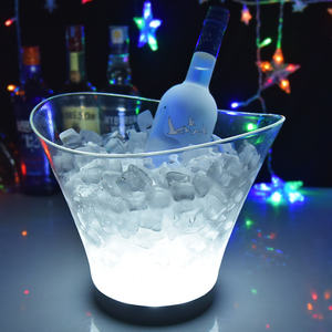 Seau à glace led à <span class=keywords><strong>champagne</strong></span> OEM Logo personnalisé Seau à glace 12 bouteilles de bière Seau à glace surgelé doré - Product Image 3