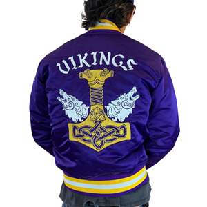 Veste en satin personnalisée avec logo OEM, vêtement décontracté en polyester satiné, style hip-hop, veste universitaire en tissu satiné effet soie - Product Image 6