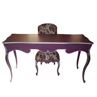 Mesa clásica de madera con tres cajones para el hogar y la oficina, muebles de estilo francés para dar estilo a la Oficina