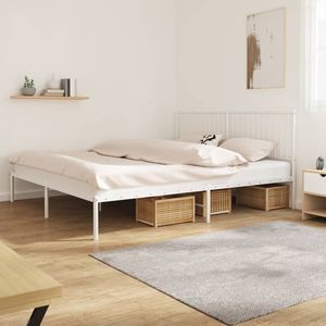 Base de Cama Doble de Acero con Recubrimiento en Polvo Blanco, Categoría de Productos de Camas Metálicas - Product Image 1