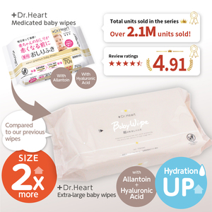 特大号 <span class=keywords><strong>Dr</strong></span>.Heart 婴儿湿巾 护肤 600g 日本制造 - Product Image 4