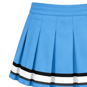 Jupe plissée bleu clair sublimée pour cheerleading, bas de tenue de sport d'équipe, vêtements d'entraînement athlétique, compétition - Product Image 5