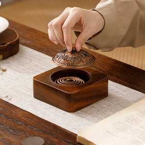 Acacia Wooden Wood Pattern Bakhoor Wedding Religious Aromatic Fragrance Durable Wood Handcrafted Incense <b>Burner</b> Stick Holder - Product Image 5