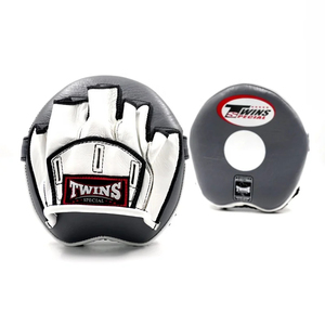 Guantes de Boxeo Profesionales de Piel de Vacuno Genuina, Blancos y Negros, Personalizados OEM, Curvos, para Kickboxing - Product Image 1