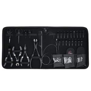 Kit d'outils pour extensions de cheveux ZARNAB SURGICAL avec outils en acier inoxydable et en plastique pour usage en salon - Installation et retrait - Nouveauté - Product Image 3