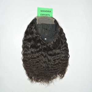 Perruque 100% Cheveux Humains Remy Indiens Bruts Non Traités Noirs Naturels Bouclés HD pour Perruque Lace Front à Double Trame Faite à la Machine - Product Image 3