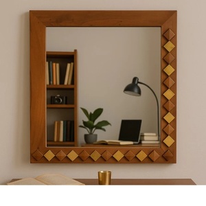 Modern Rustic Wall <b>Mirror</b> for Contemporary Interiors Abstract Textured Frame with Artistic Statement Appeal - Product Image 4