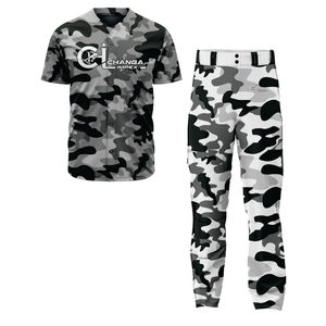 ชุดเบสบอลแบบกำหนดเอง Power Swing คอลเลคชั่นทีม พร้อมสำหรับการแข่งขัน เสื้อเจอร์ซีย์และกางเกงเบสบอล - Product Image 1