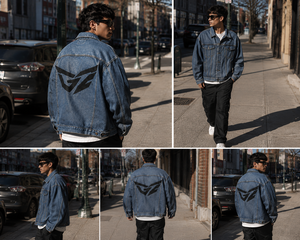 Veste en jean à capuche élégante pour homme, logo sur le devant, vêtements décontractés, haute qualité, 100% coton, fabrication OEM sur mesure, vente en gros - Product Image 2