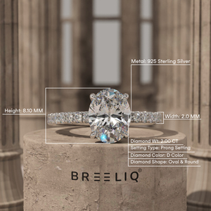 2 Carat Oval Diamond Engagement Ring Pave Band 14K Gold <b>Bridal</b> Ring Lab Grown Diamond Custom OEM Jewelry Supplier - Product Image 2